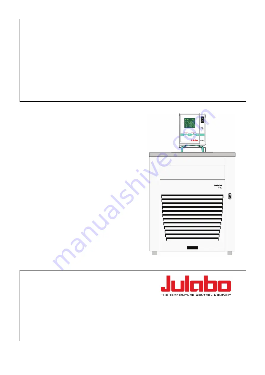 Julabo EW-12151-31 Operating Manual Download Page 1