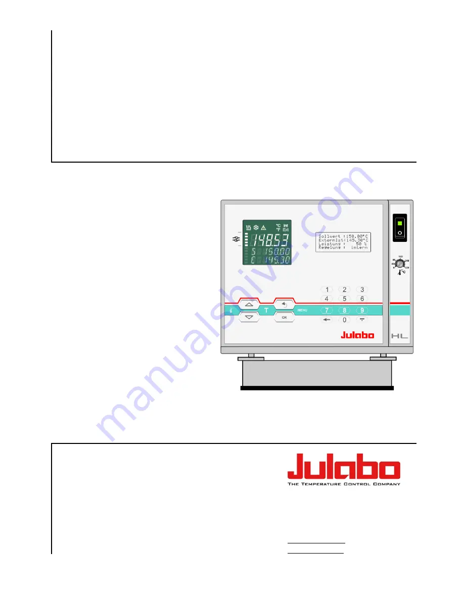 Julabo HL-4 Operating Manual Download Page 1