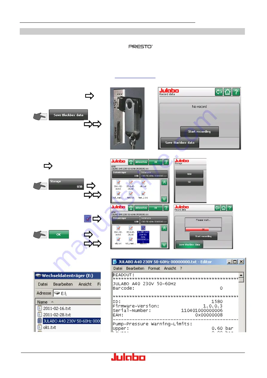 Julabo Presto Series Operating Manual Download Page 44