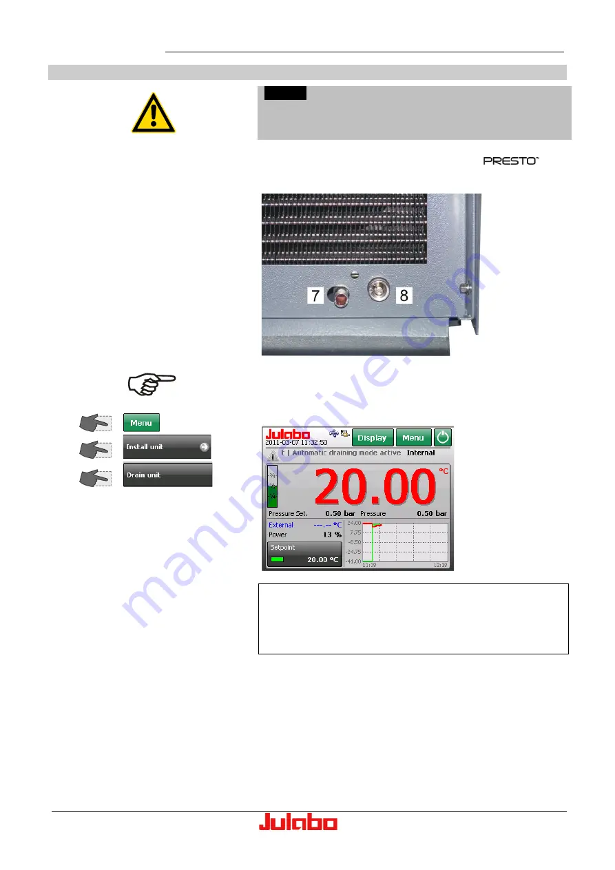 Julabo Presto Series Operating Manual Download Page 81