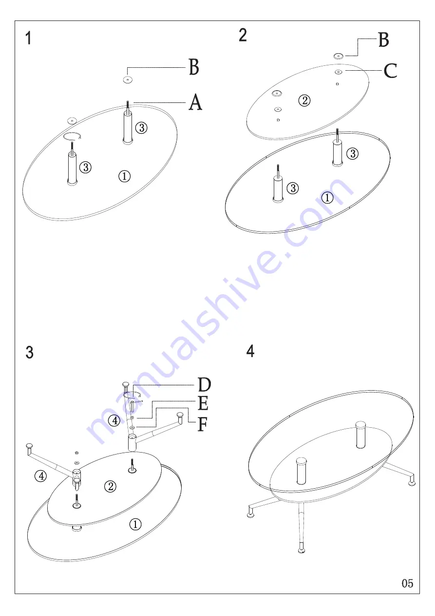 Julian Bowen Limited Oklahoma Coffee Table Assembly Instructions Manual Download Page 5