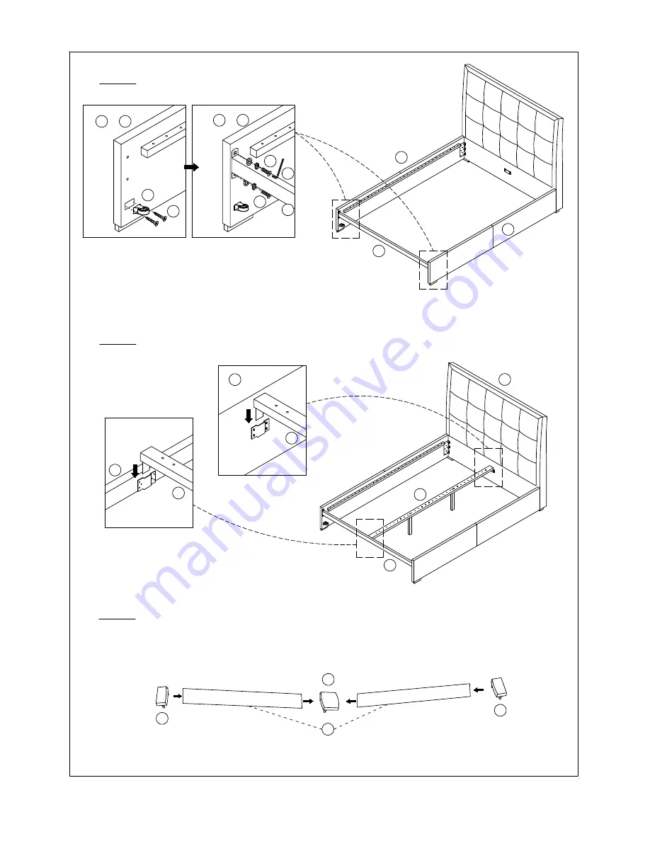 Julian Bowen Limited Santorini Fabric Drawer Bed Assembly Instructions Manual Download Page 7