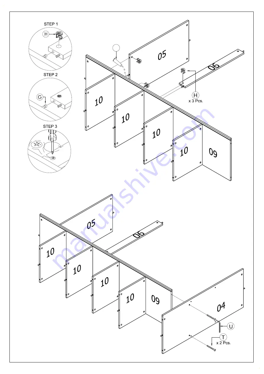 Julian Bowen Limited Strada 3 Door Wardrobe Assembly Instructions Manual Download Page 7