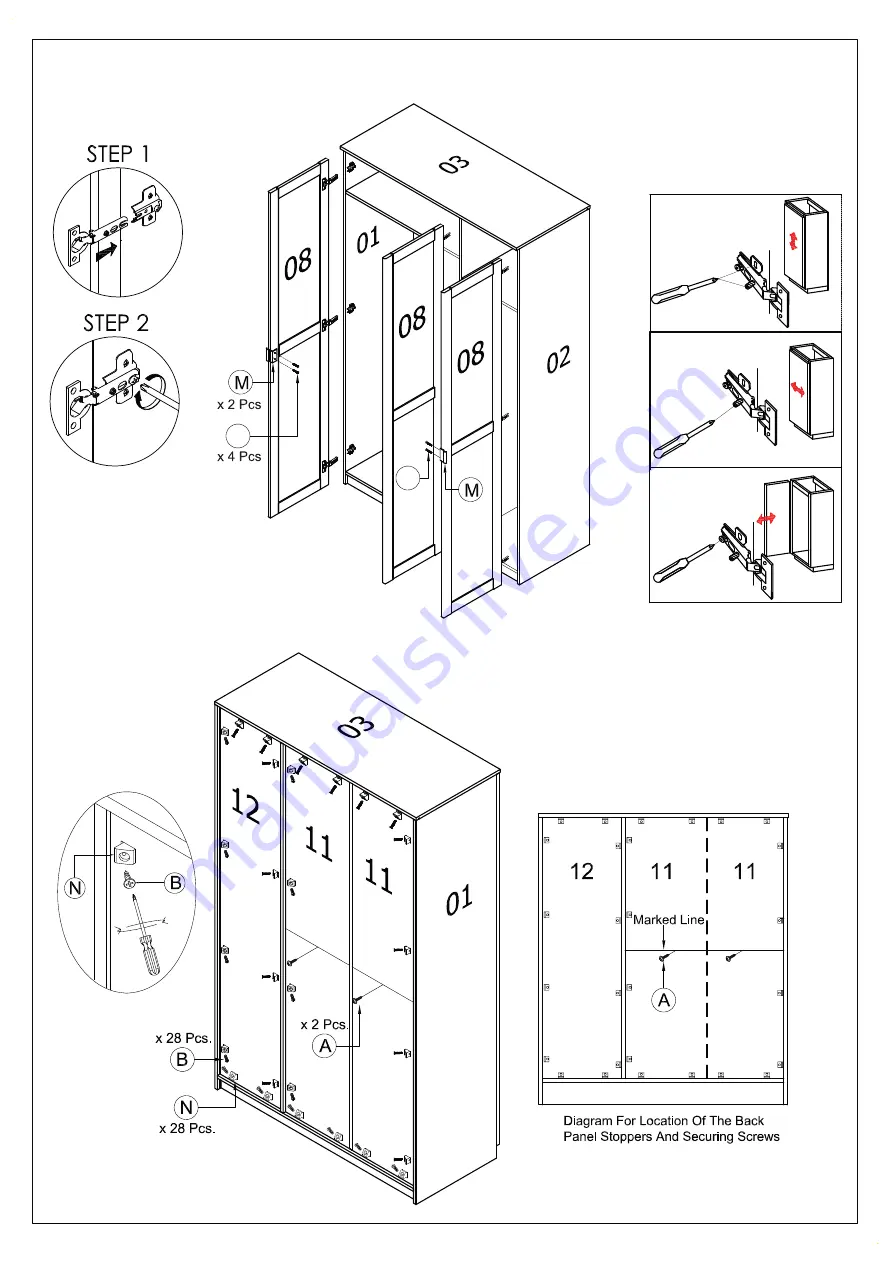 Julian Bowen Limited Strada 3 Door Wardrobe Скачать руководство пользователя страница 11