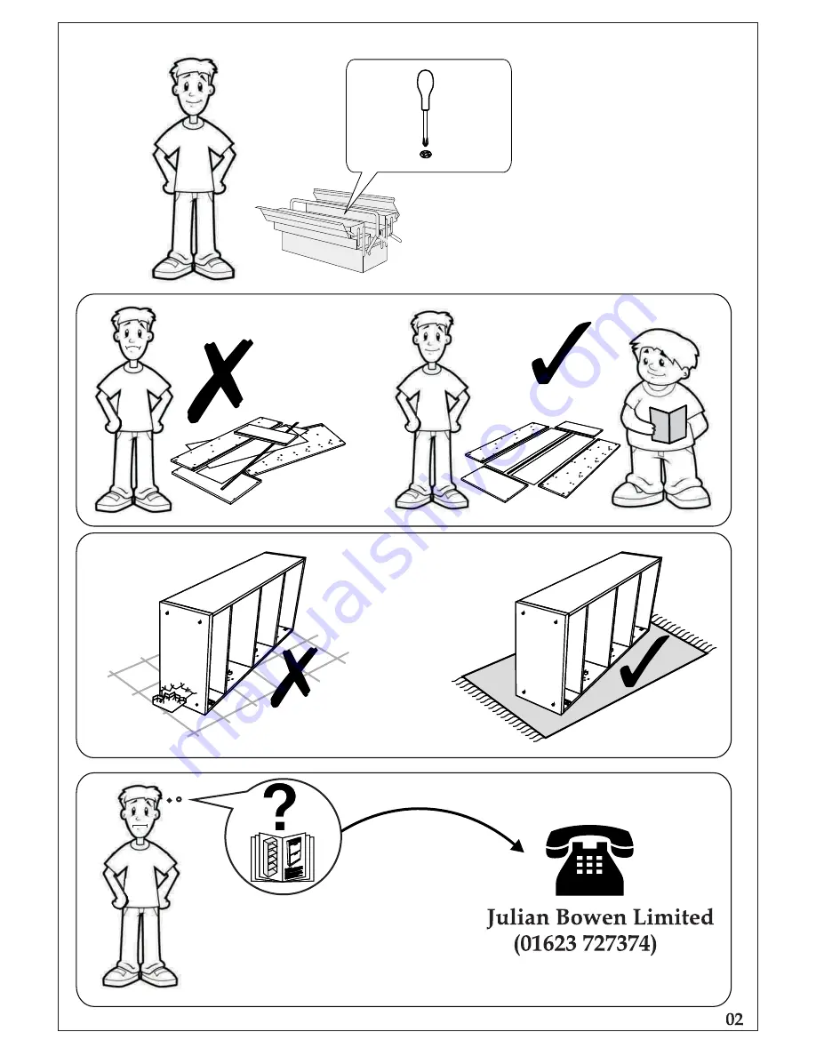 Julian Bowen Limited UP 10133 Assembly Instructions Manual Download Page 2