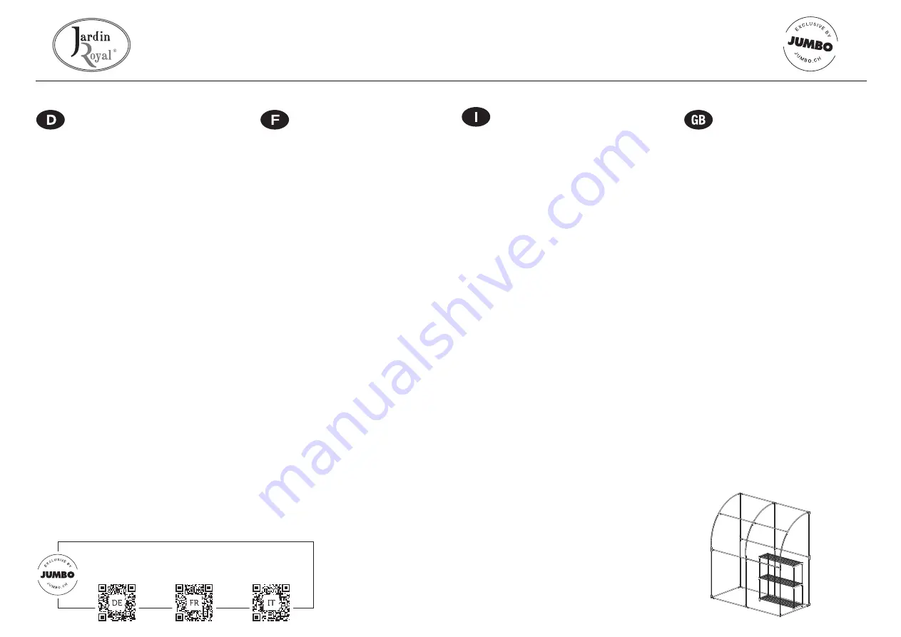 Jumbo Jardin Royal 1359418/HDZ10005 Instruction Manual Download Page 1