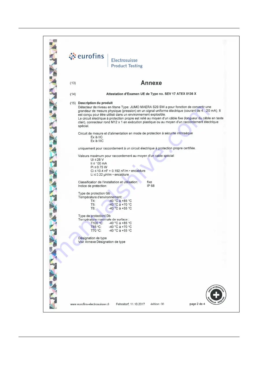 JUMO MAERA S29 SW Скачать руководство пользователя страница 108