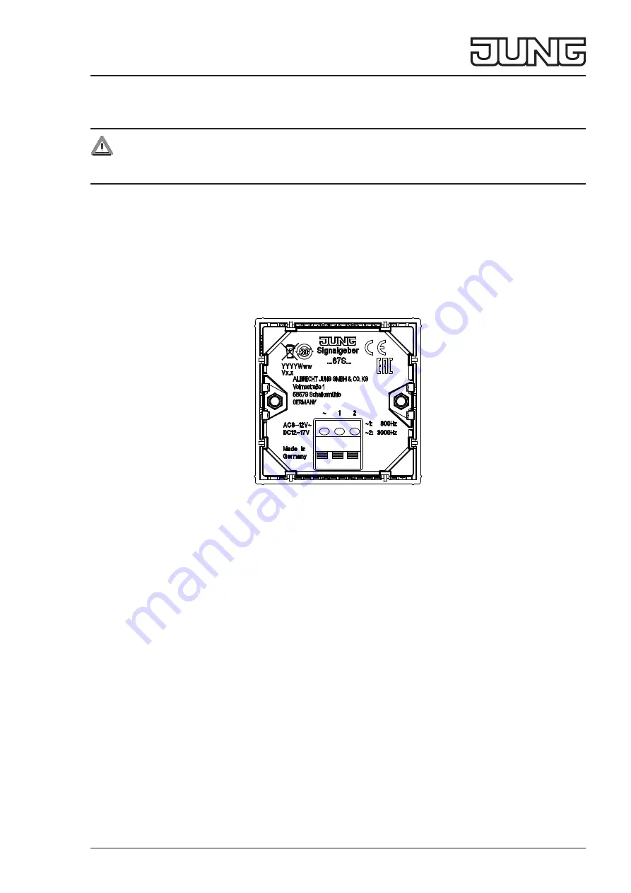 Jung 567 S Series Operating Instructions Download Page 2