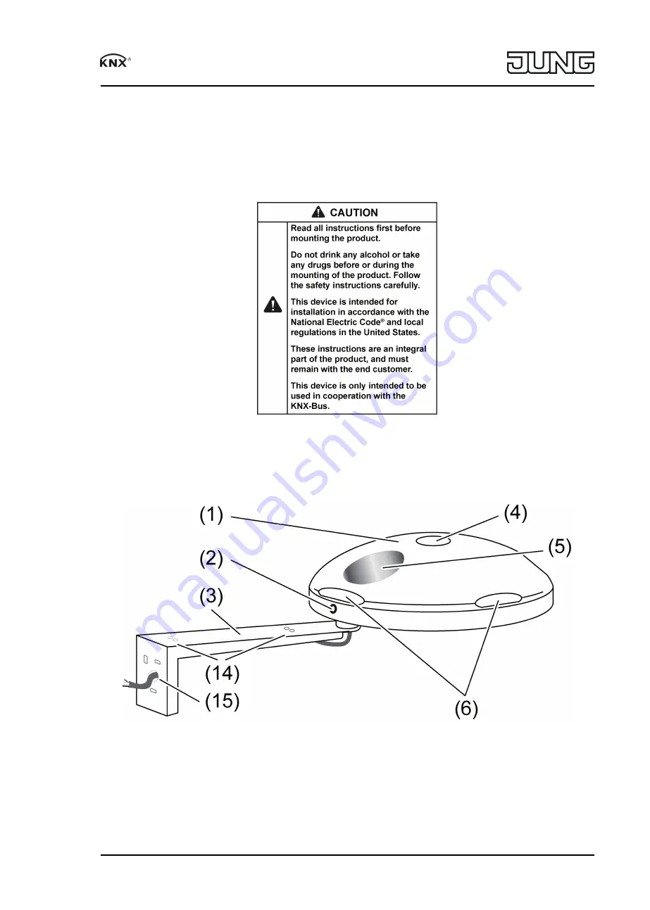 Jung KNX 2225WSU-01 Operating Instructions Manual Download Page 1