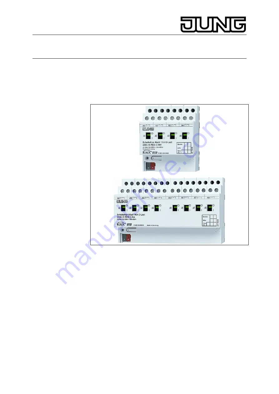 Jung KNX 230 .16 REGHM Series Скачать руководство пользователя страница 1