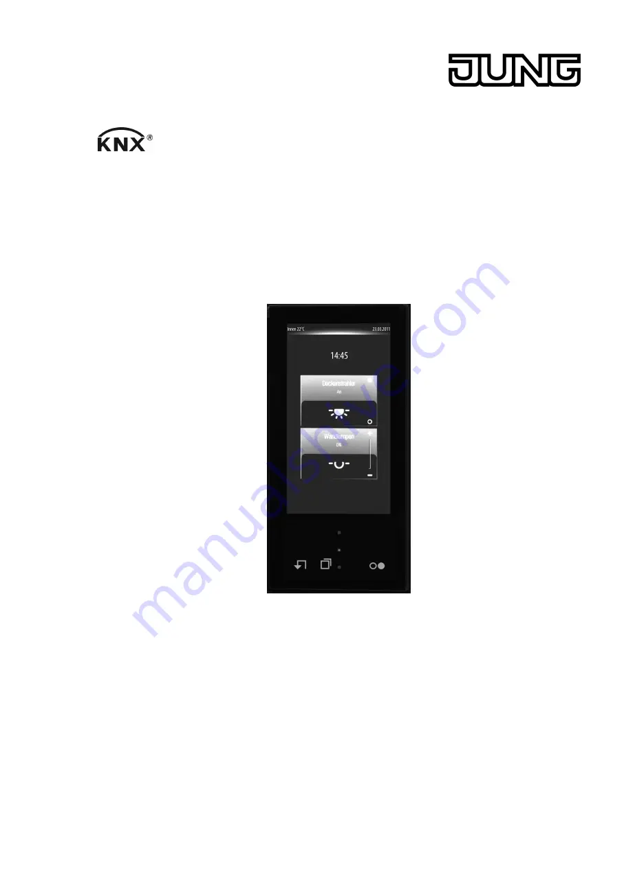 Jung Smart Control SC 1000 KNX Скачать руководство пользователя страница 1