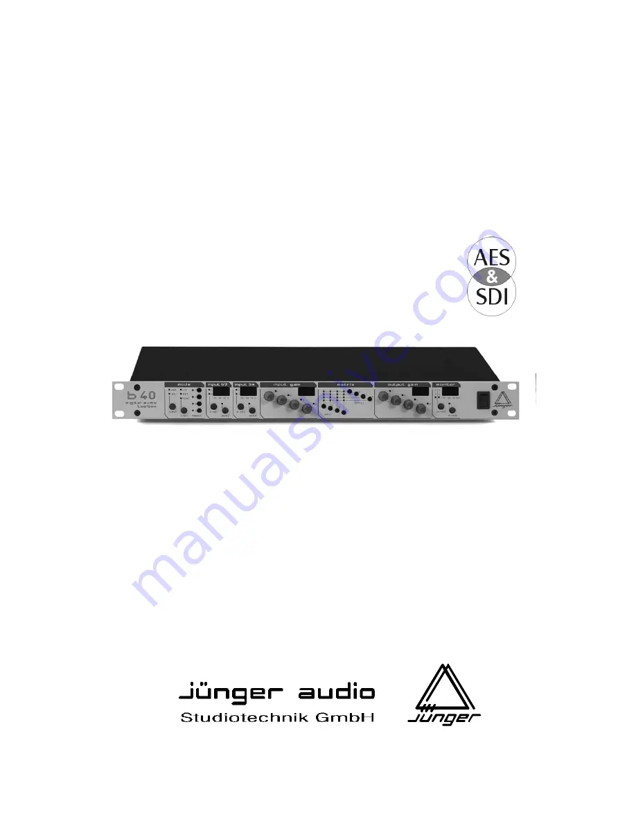 junger b40 Operation Manual Download Page 1