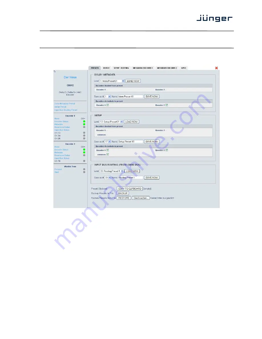 junger C8612 User Manual Download Page 5