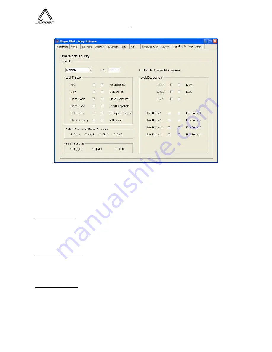 junger MIX4 Operation Manual Download Page 38