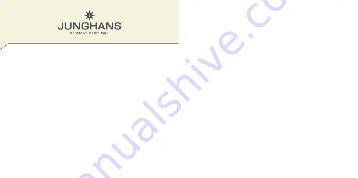 Junghans J644.96 Manual Download Page 1