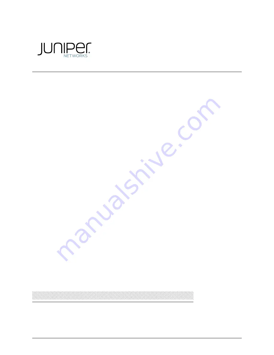 Juniper BT8A78CH1 Hardware Overview And Installation Manual Download Page 1