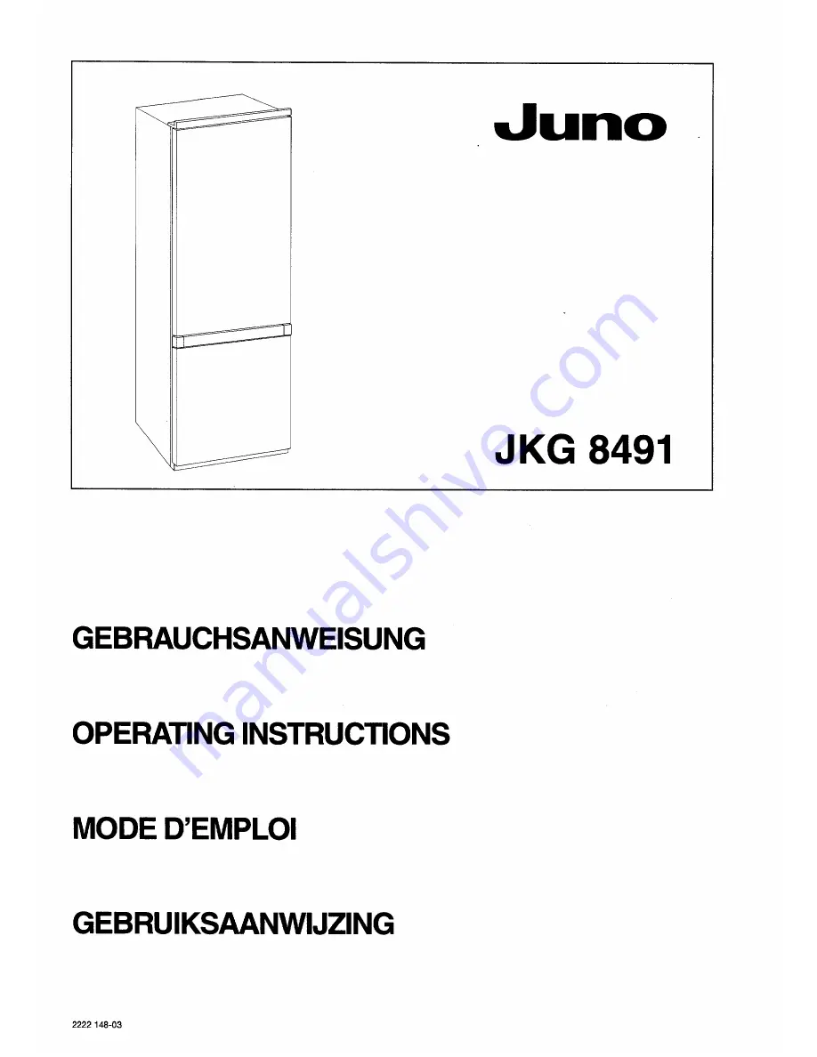 JUNO JKG8491 Скачать руководство пользователя страница 1