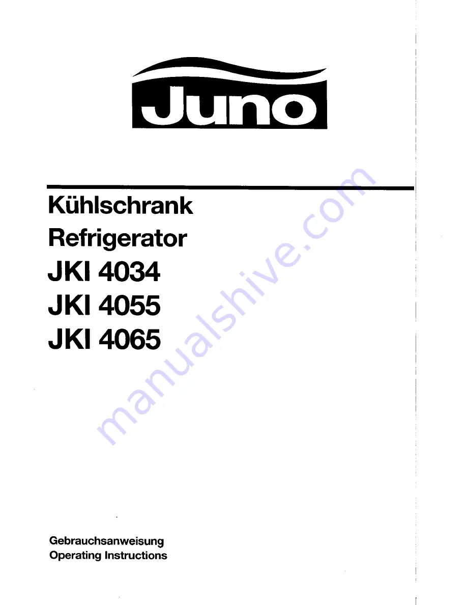 JUNO JKI 4034 Manual Download Page 1