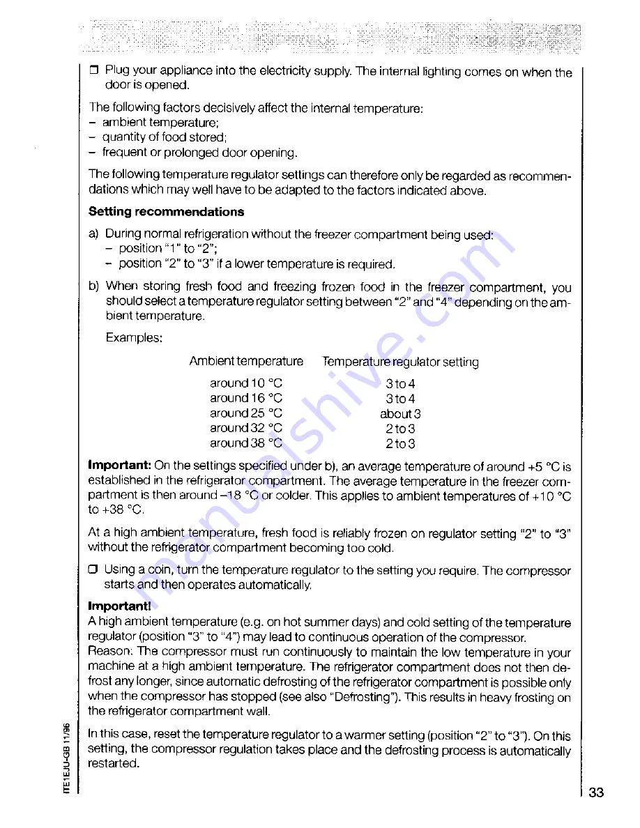 JUNO JKI6420 Operating Instructions Manual Download Page 11