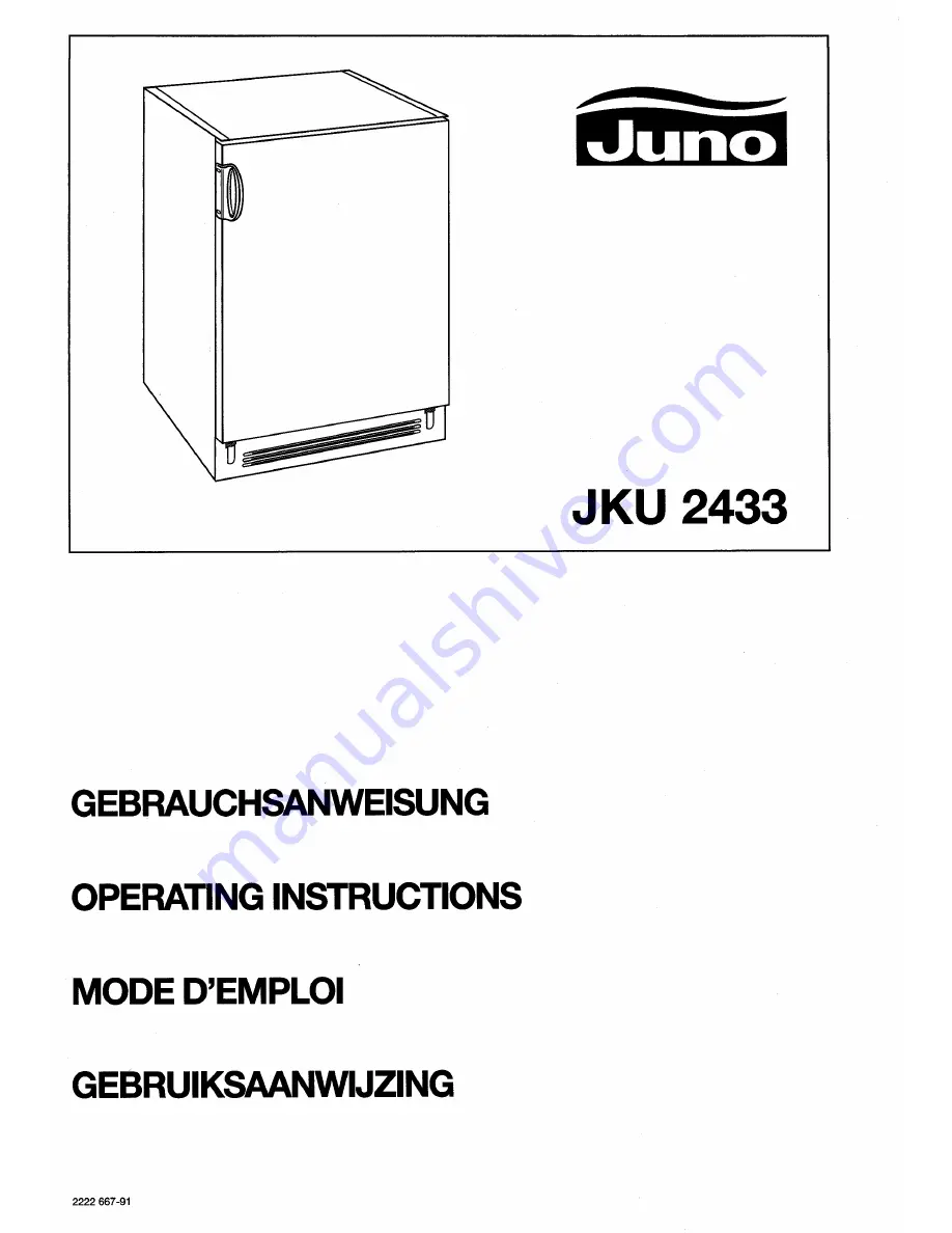 JUNO JKU2433 Скачать руководство пользователя страница 1