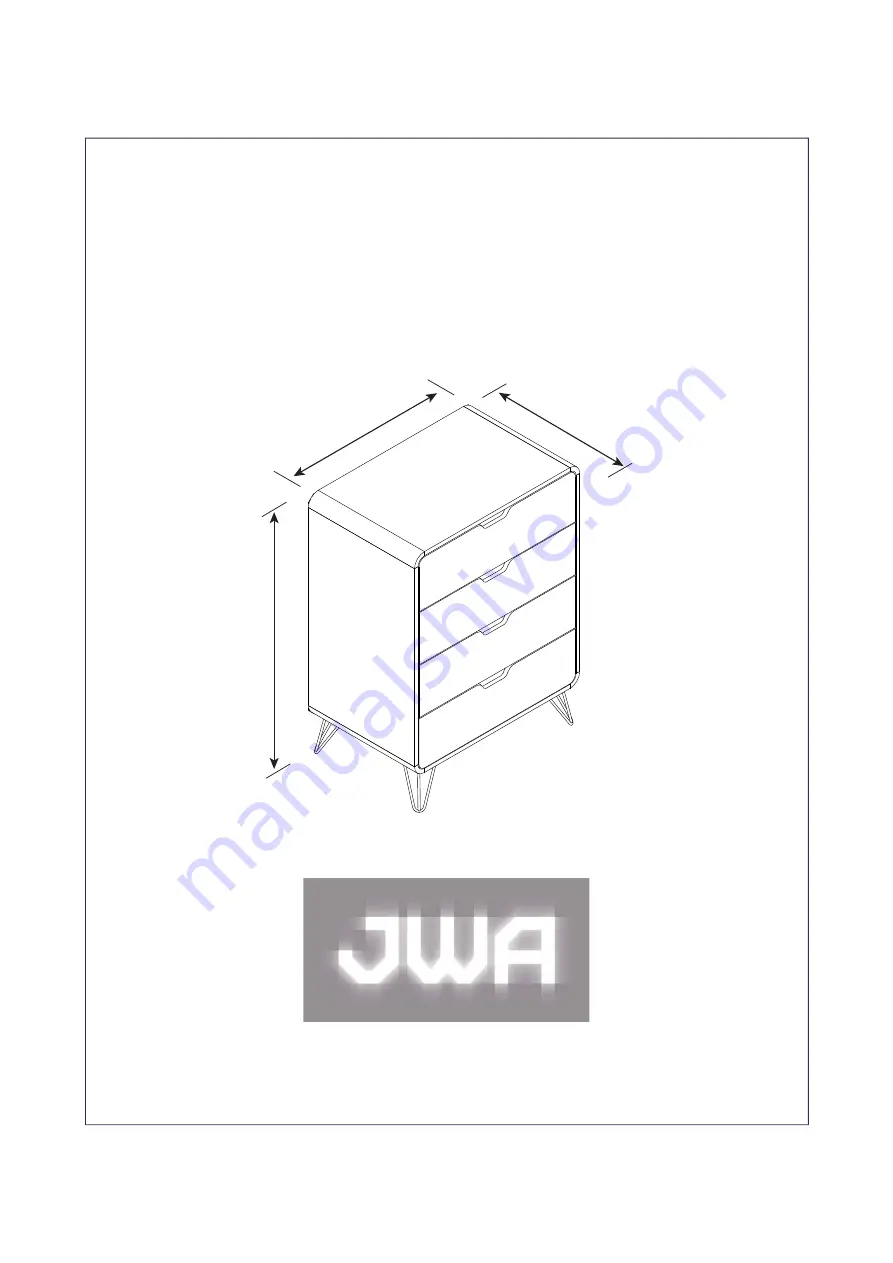 JWA 68559 Assembly Instruction Manual Download Page 1