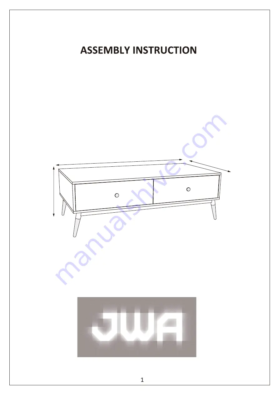 JWA Cobb 75125 Assembly Instruction Manual Download Page 1