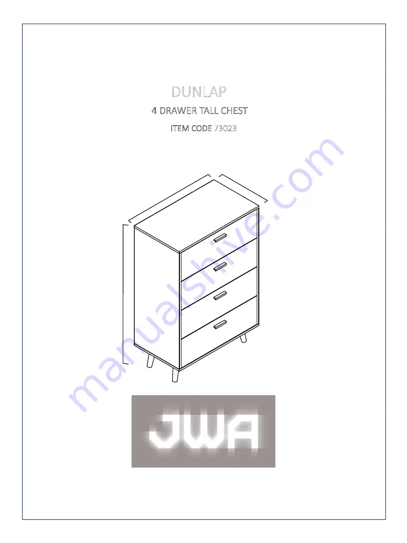 JWA DUNLAP 73023 Скачать руководство пользователя страница 1