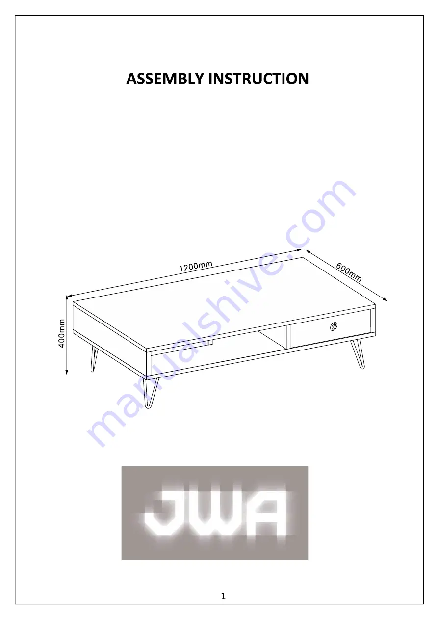 JWA Fry 75228 Assembly Instruction Manual Download Page 1