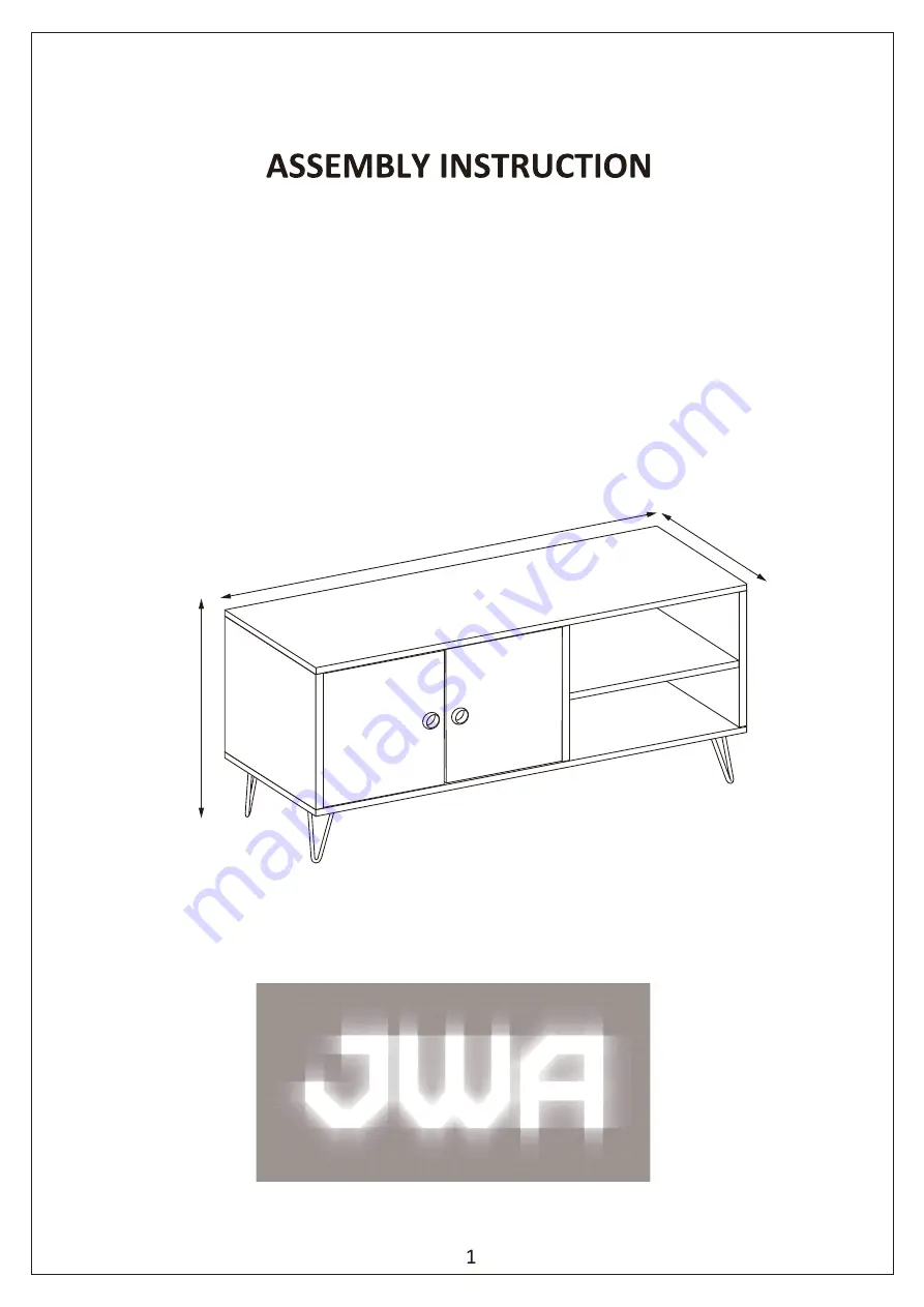 JWA FRY 75231 Assembly Instruction Manual Download Page 1