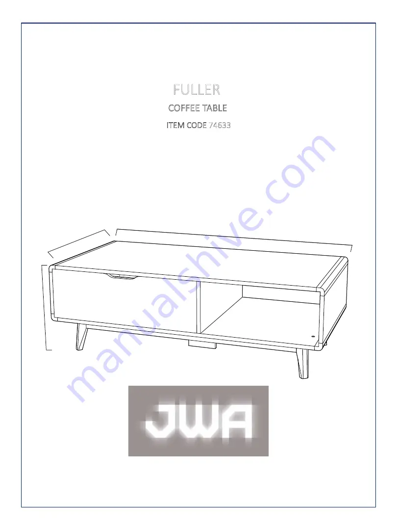 JWA FULLER 74633 Скачать руководство пользователя страница 1