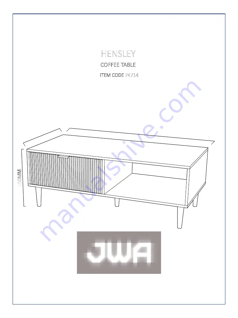 JWA HENSLEY 74714 Скачать руководство пользователя страница 1