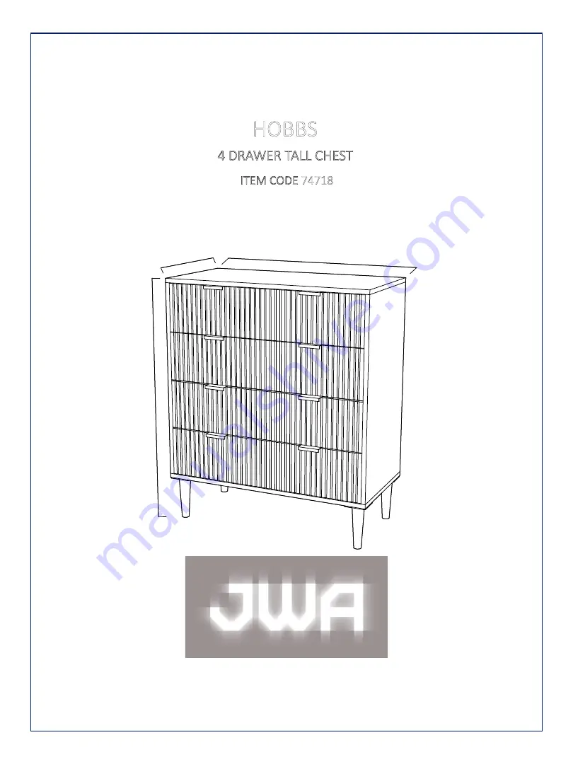 JWA HOBBS 74718 Скачать руководство пользователя страница 1