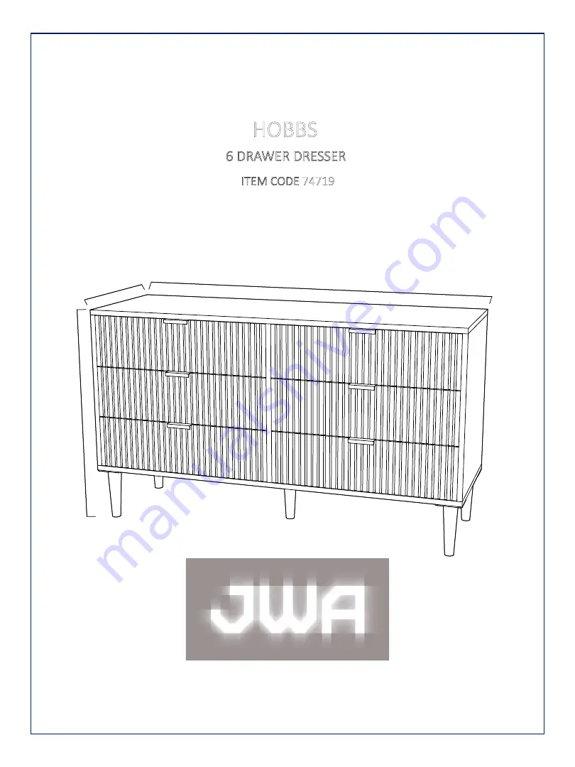 JWA HOBBS 74719 Assembly Instruction Manual Download Page 1