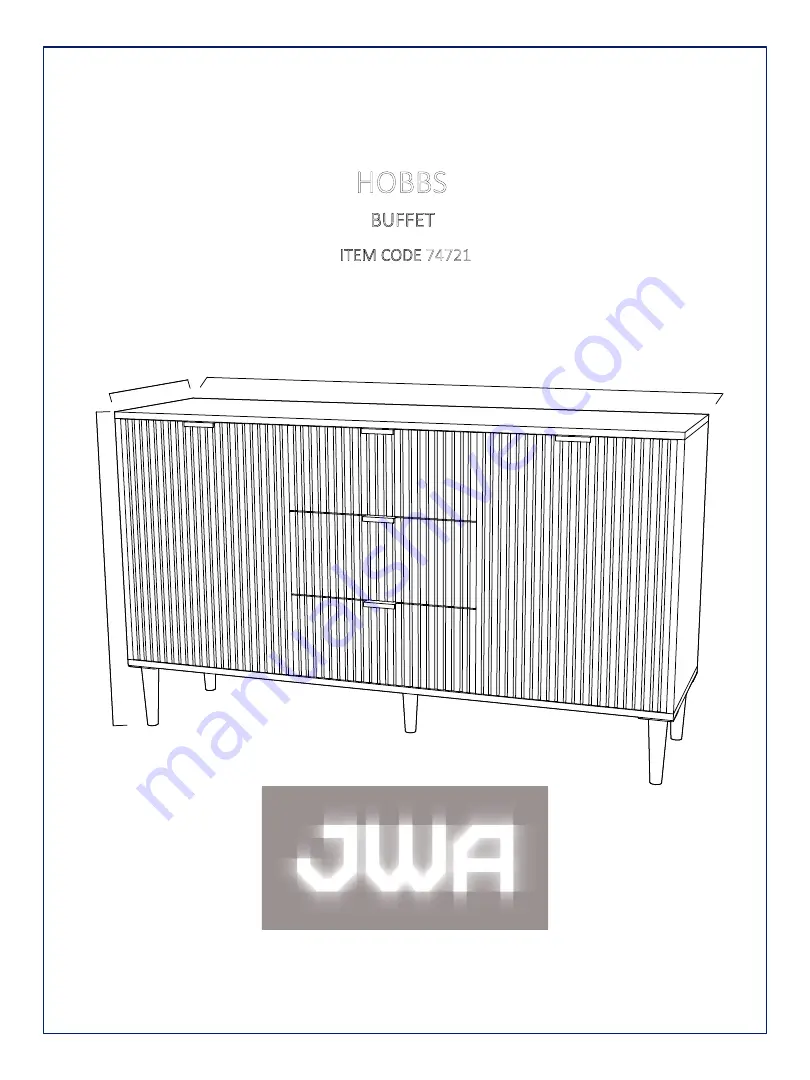 JWA HOBBS 74721 Assembly Instruction Manual Download Page 1