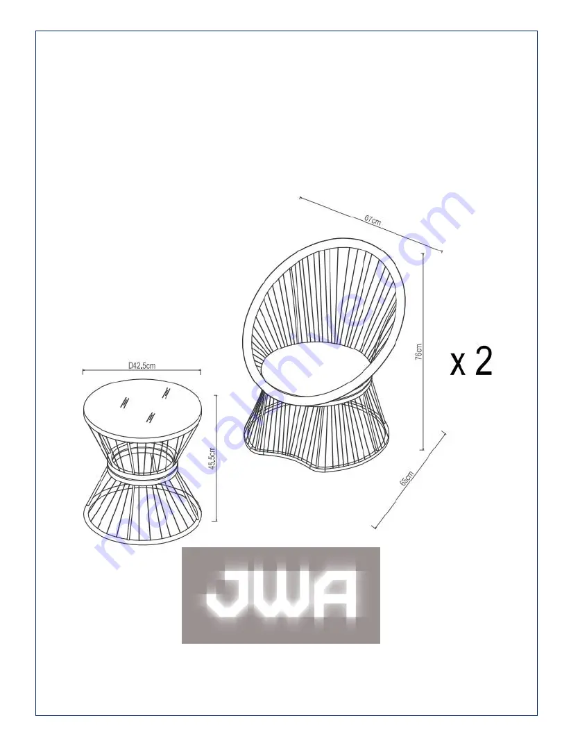 JWA ORTIZ 71289 Assembly Instruction Manual Download Page 1