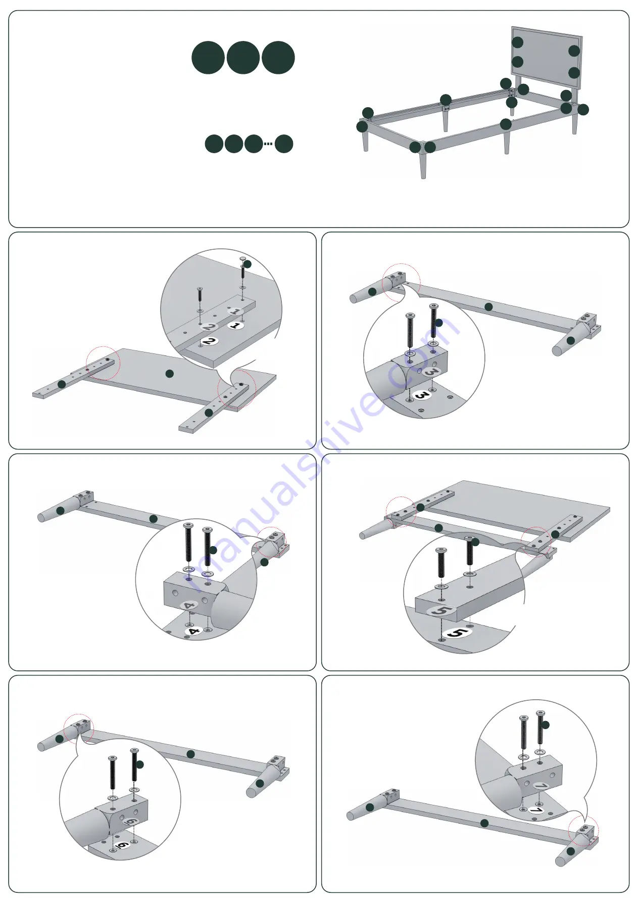 JWA ZINUS Middleton 71419 Quick Start Manual Download Page 2