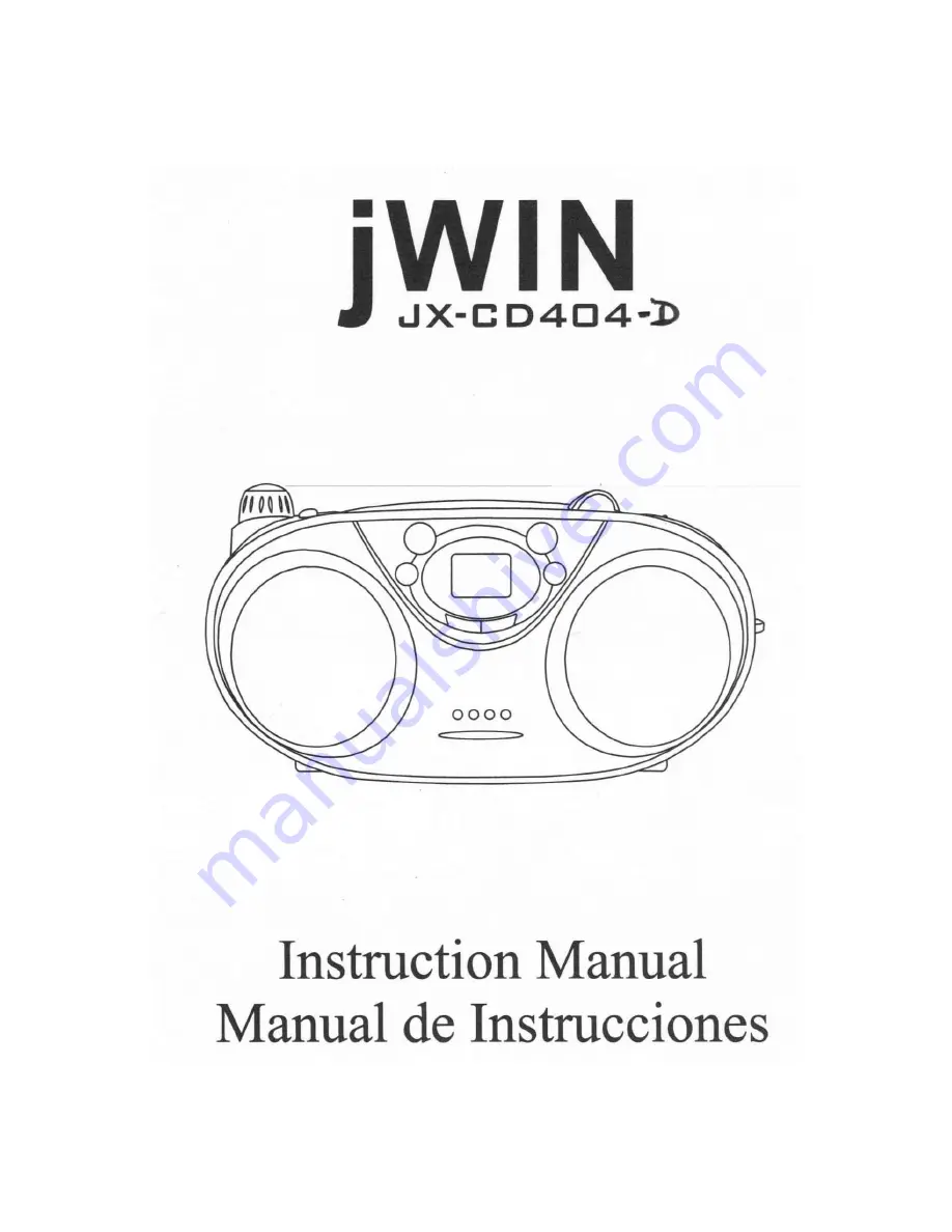 jWIN JX-CD404d Instruction Manual Download Page 1