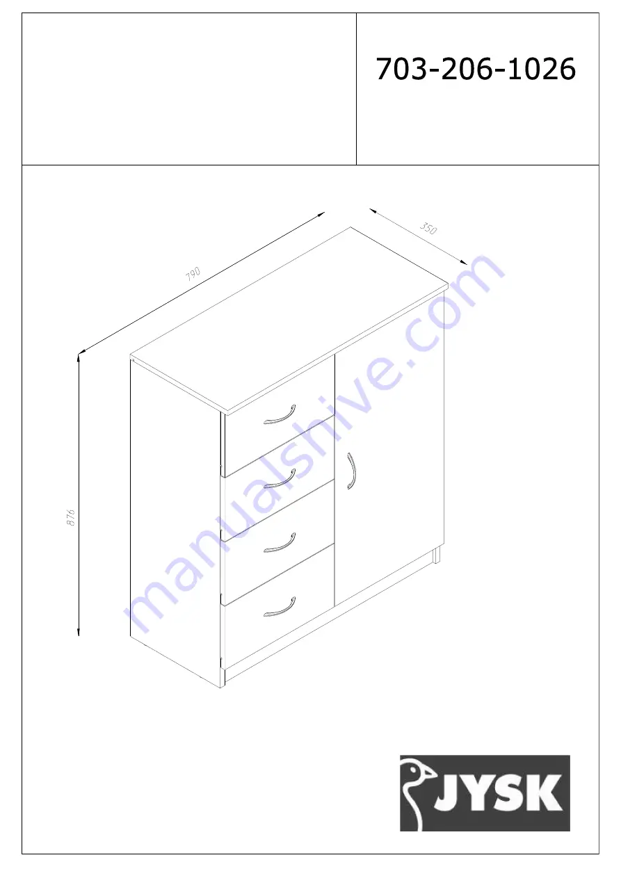 Jysk FREDRIKA Manual Download Page 1