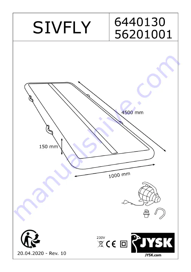 Jysk SIVFLY 56201001 Manual Download Page 1