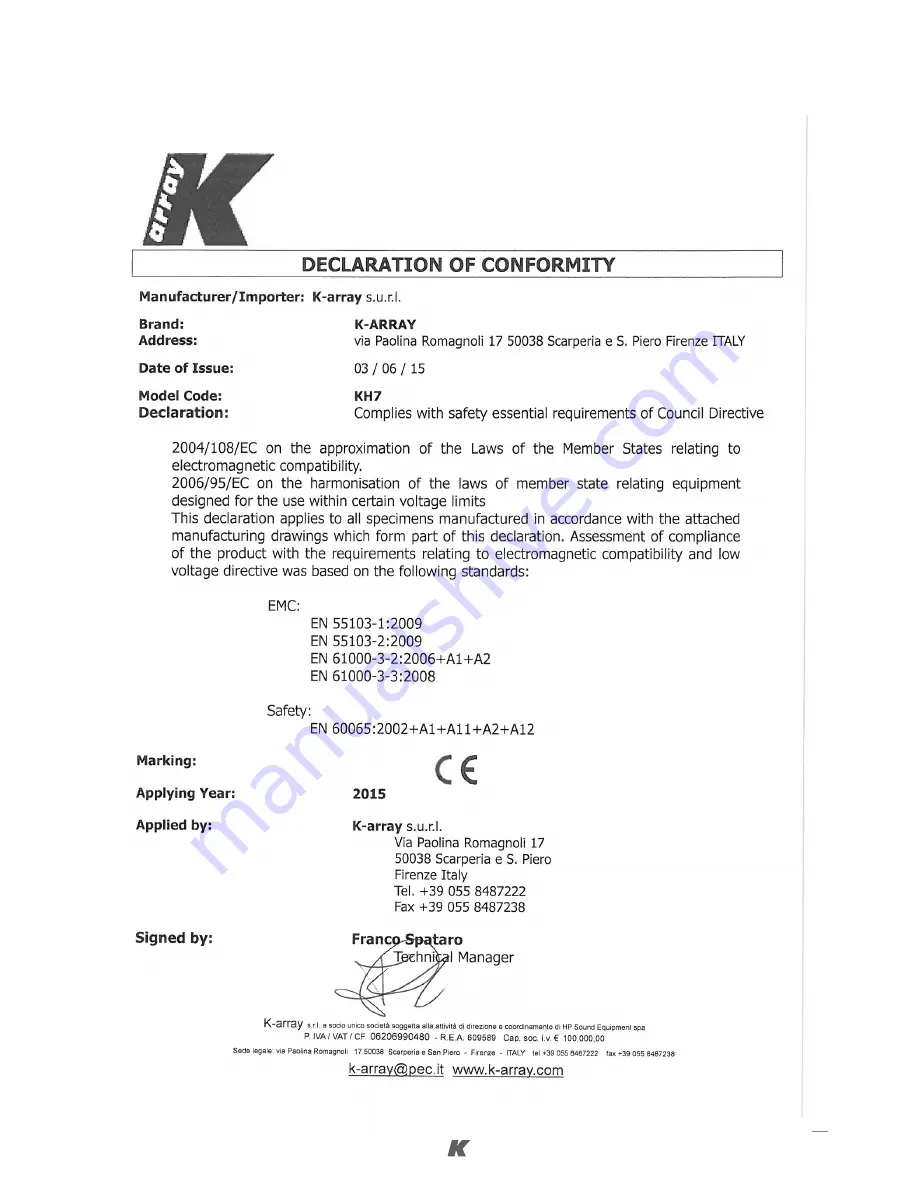 K-array KH7 User Manual Download Page 26