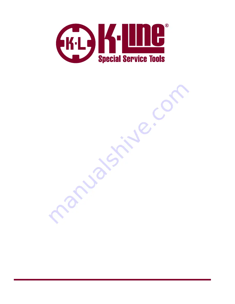 K-Line KL30200 Operating Instructions Download Page 5