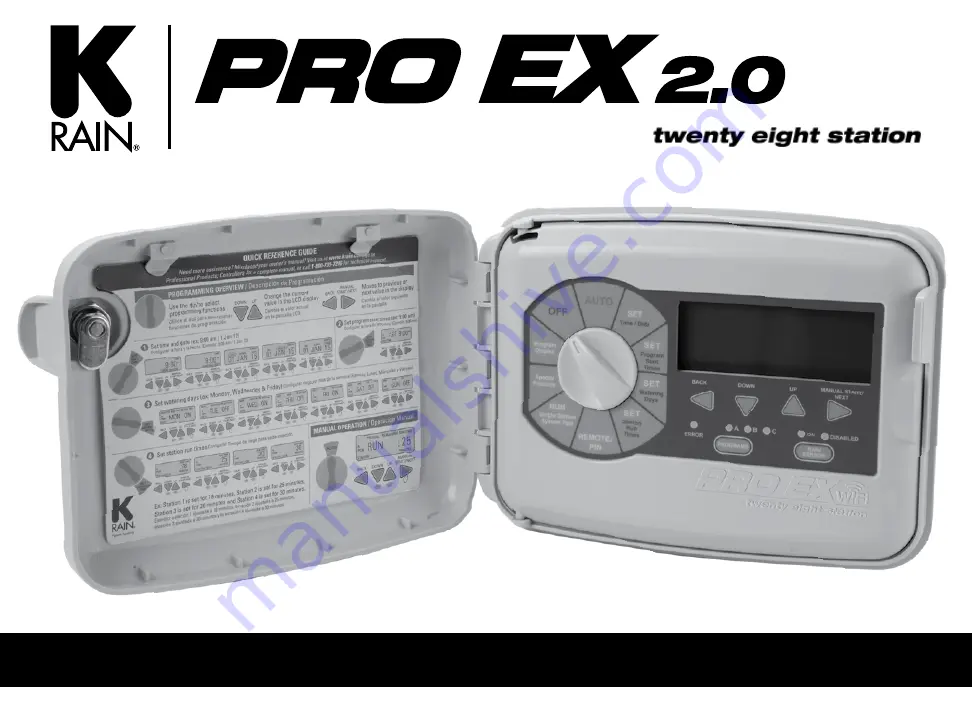 K-Rain PRO EX 2.0 Instruction Manual Download Page 1