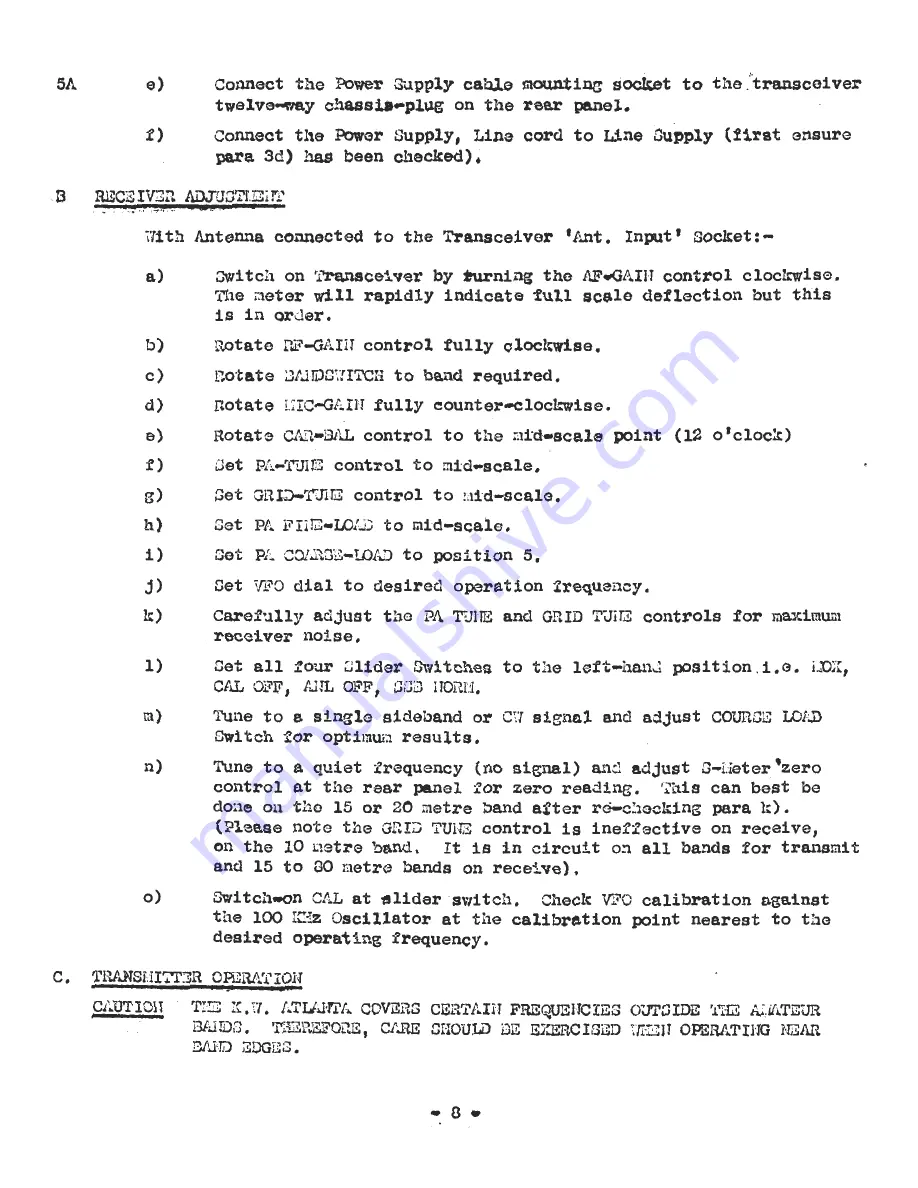 K.W. Electronics KW Atlanta Instruction Manual Download Page 10