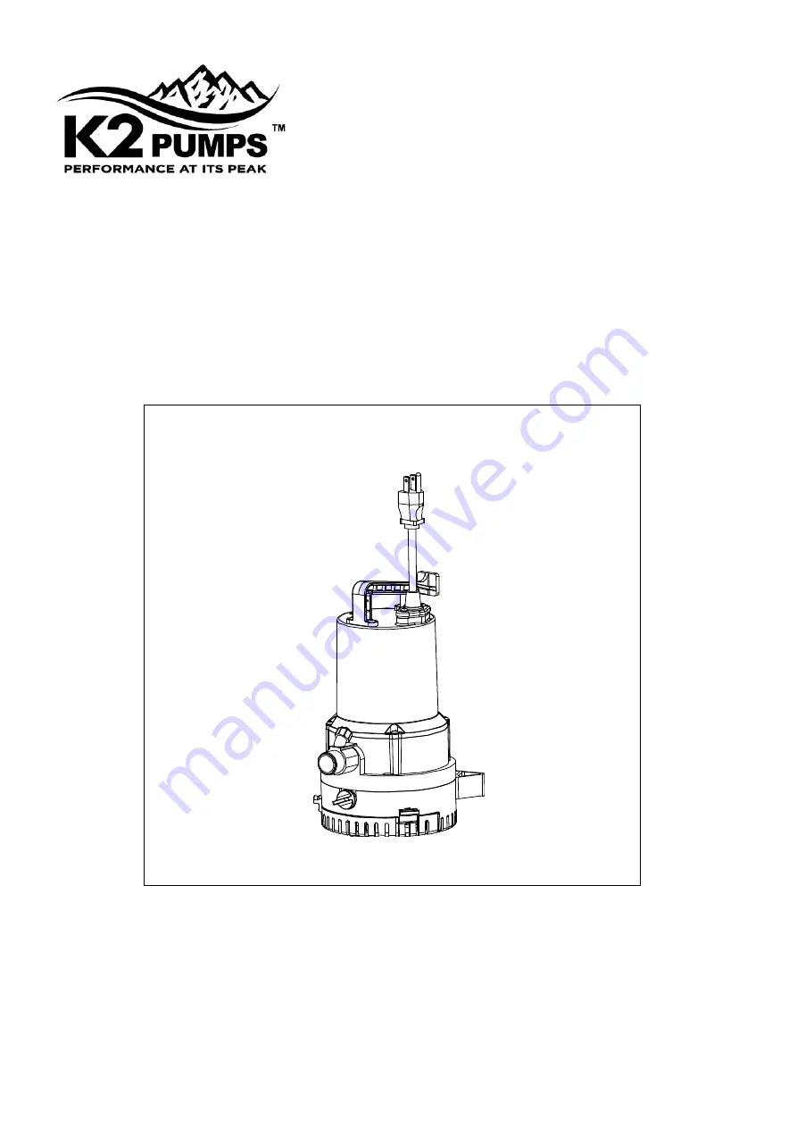 K2 PUMPS UTM02501K Owner'S Manual Download Page 1