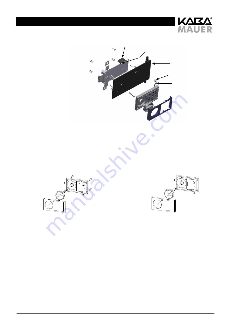 Kaba Mauer Code-Combi K 82021 Mounting Instructions Download Page 3