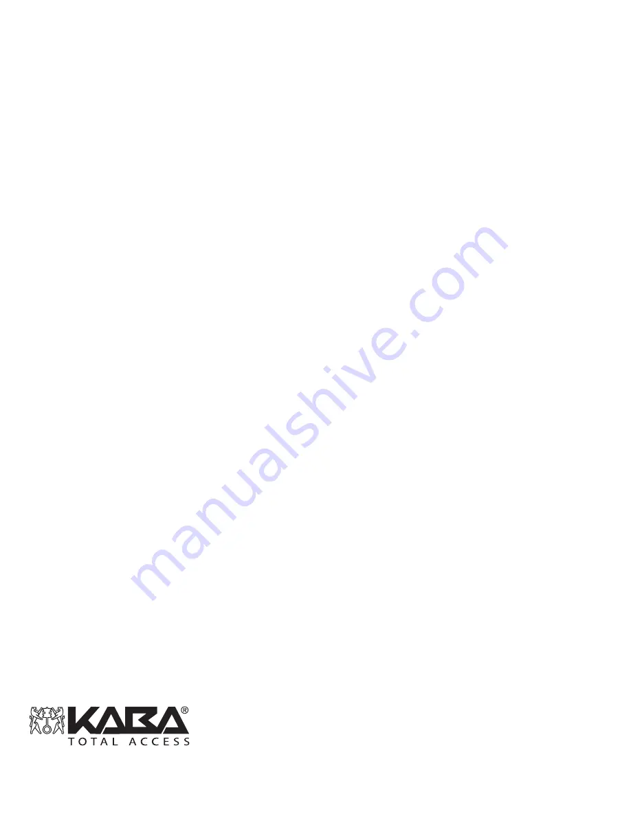 Kaba 5402 Series Technical Manual Download Page 86