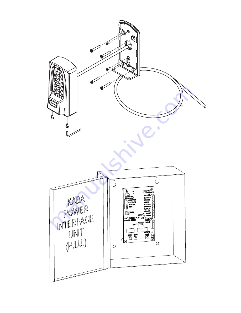 Kaba E-PLEX 5x70 Series Installation Instructions Manual Download Page 3