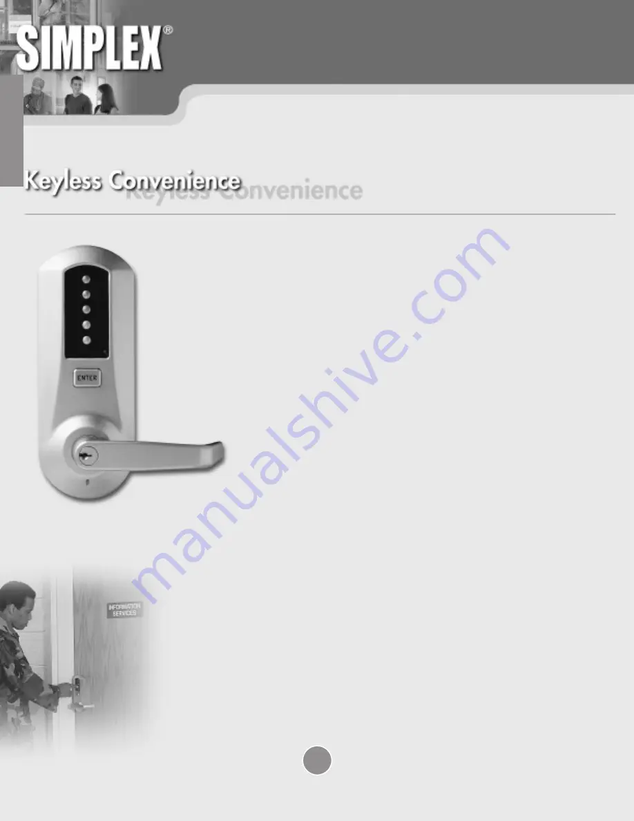 Kaba Simplex Mechanical Pushbutton Locks Manual Download Page 2