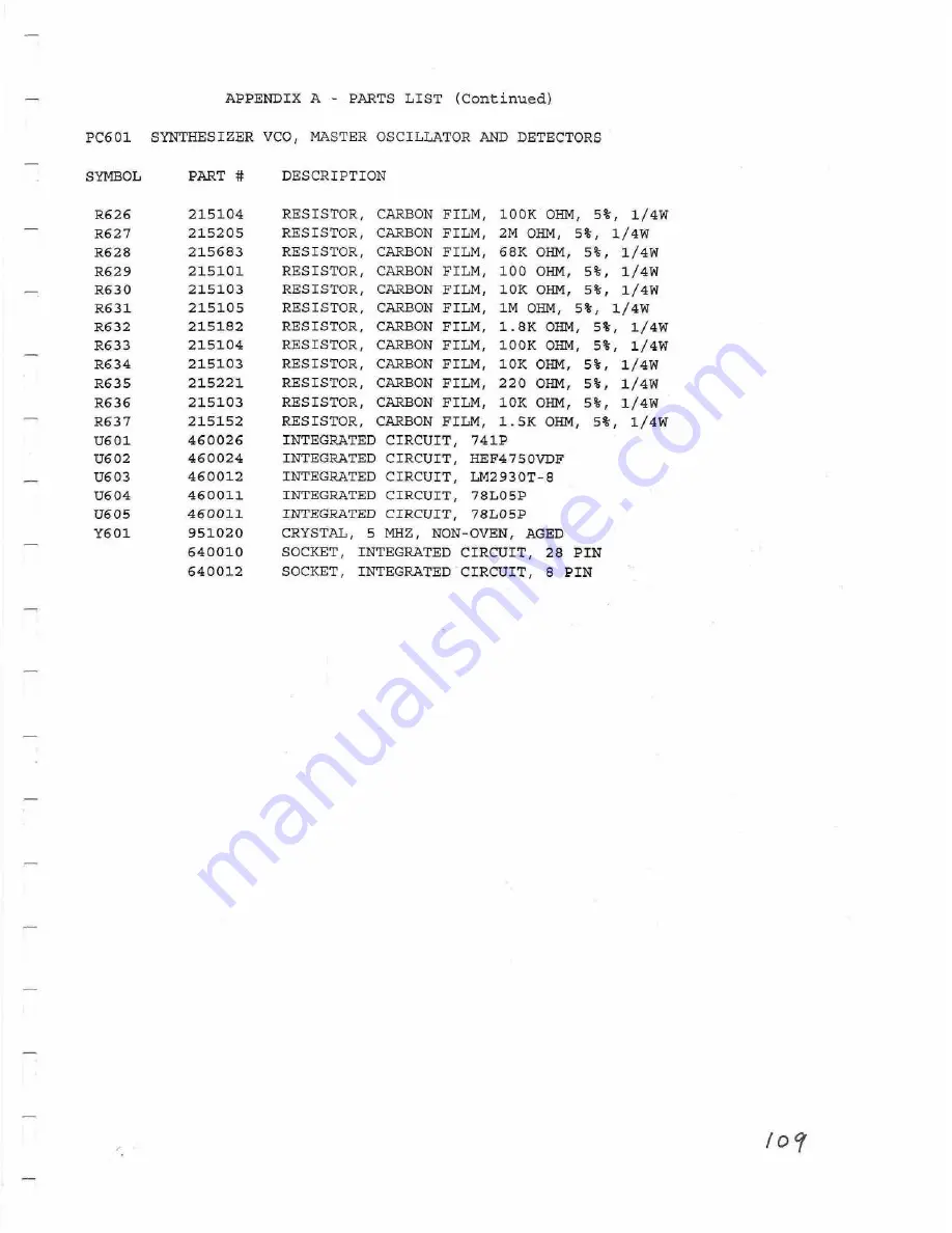 Kachina Communications MP-25E Operation And Maintenance Manual Download Page 109