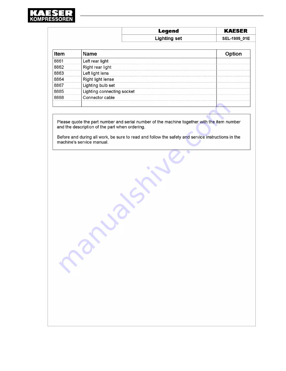 KAESER KOMPRESSOREN M43 Service Manual Download Page 167